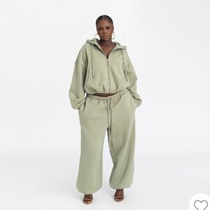 KBB by Kahlana Olive Green Zip-Up Hoodie